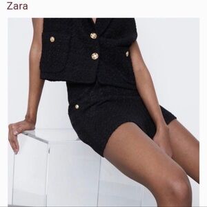 Zara textured weave shorts